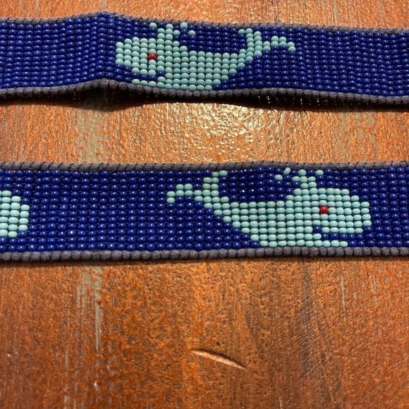 Handmade Woven Seed-beads Whale Blue Belt - Picture 3 of 5
